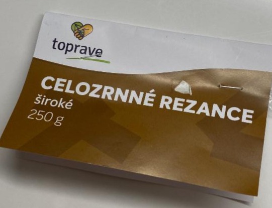 Fotografie - celozrnné rezance široké toprave