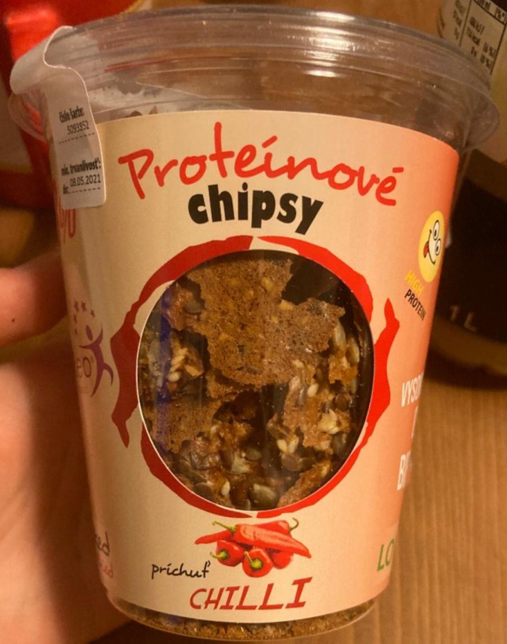 Fotografie - proteínove chipsy chilli