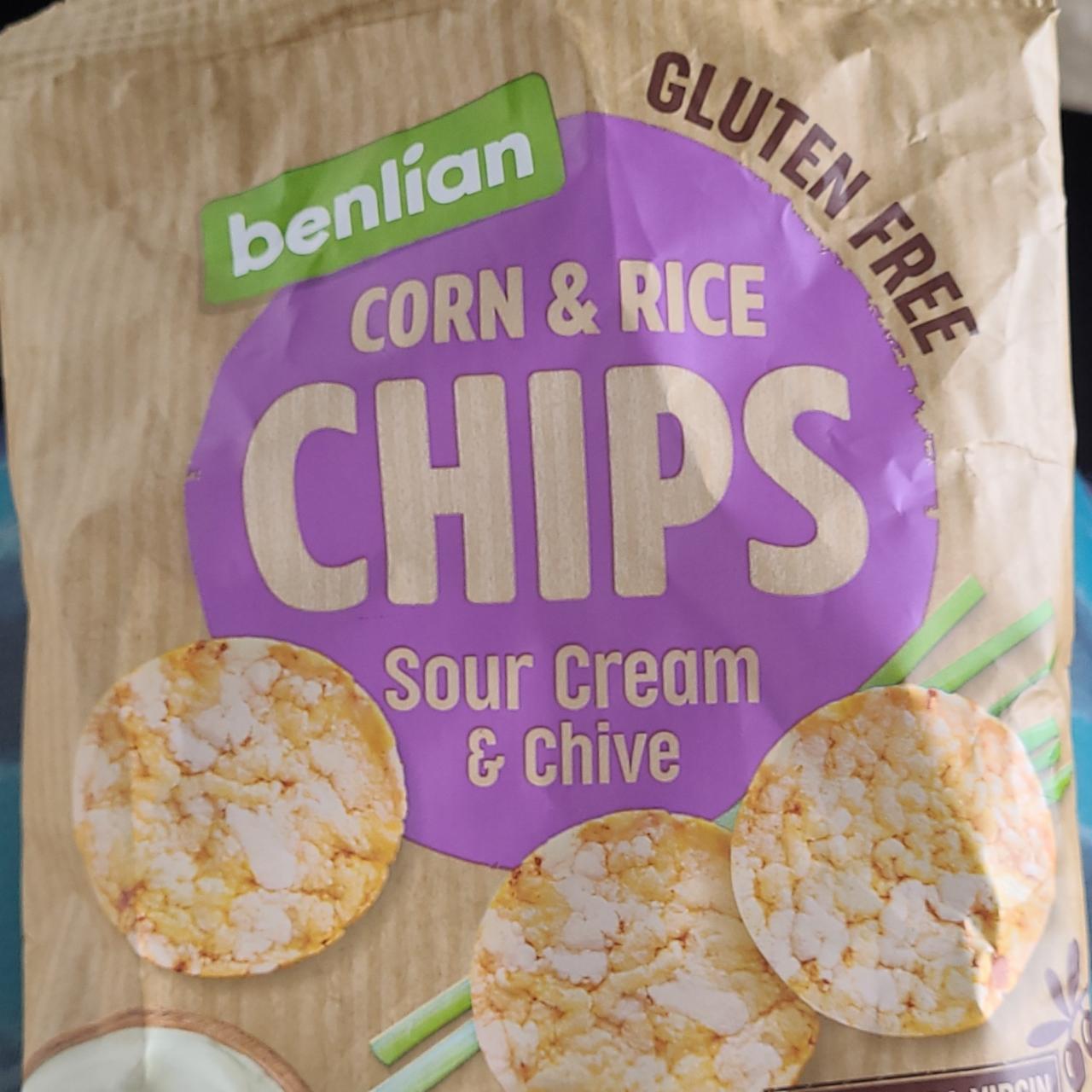 Fotografie - Corn & rice chips sour cream&chive gluten free