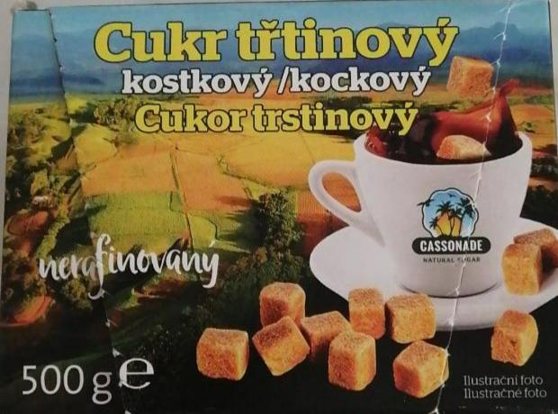 Fotografie - cukr třtinový kostkový CASSONADE