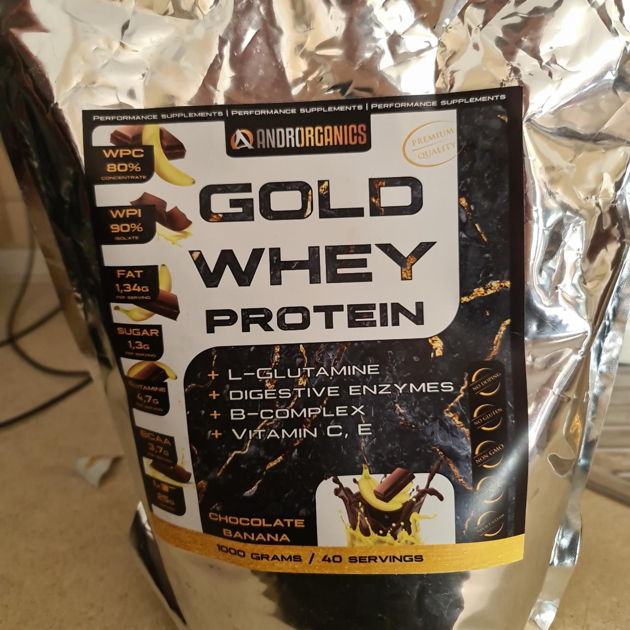 Fotografie - Gold Whey Protein Chocolate-banana Androrganics