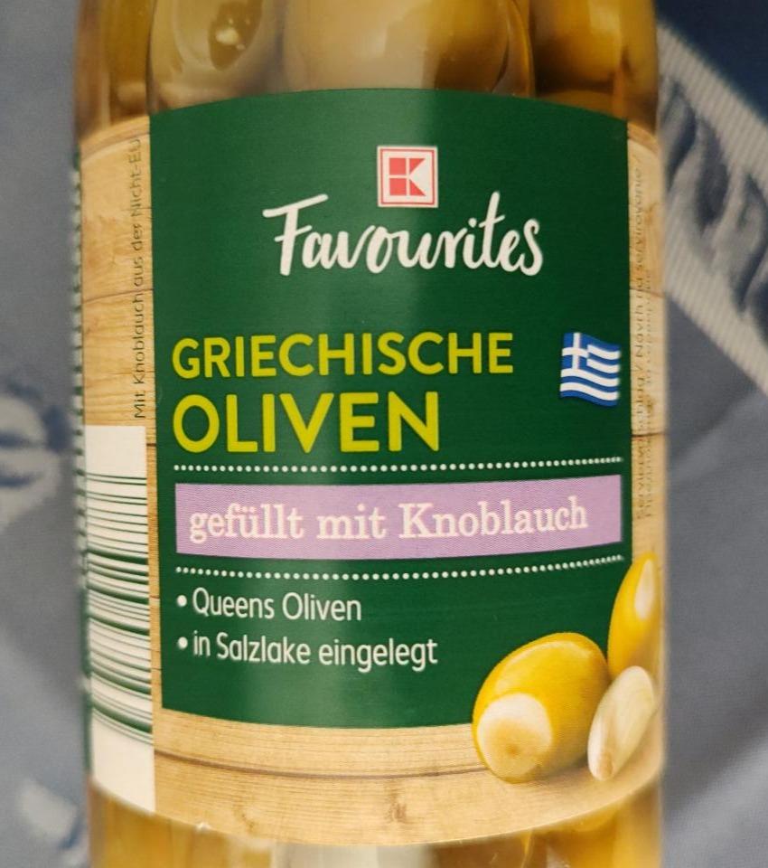 Fotografie - Griechische oliven gefüllt mit Knoblauch