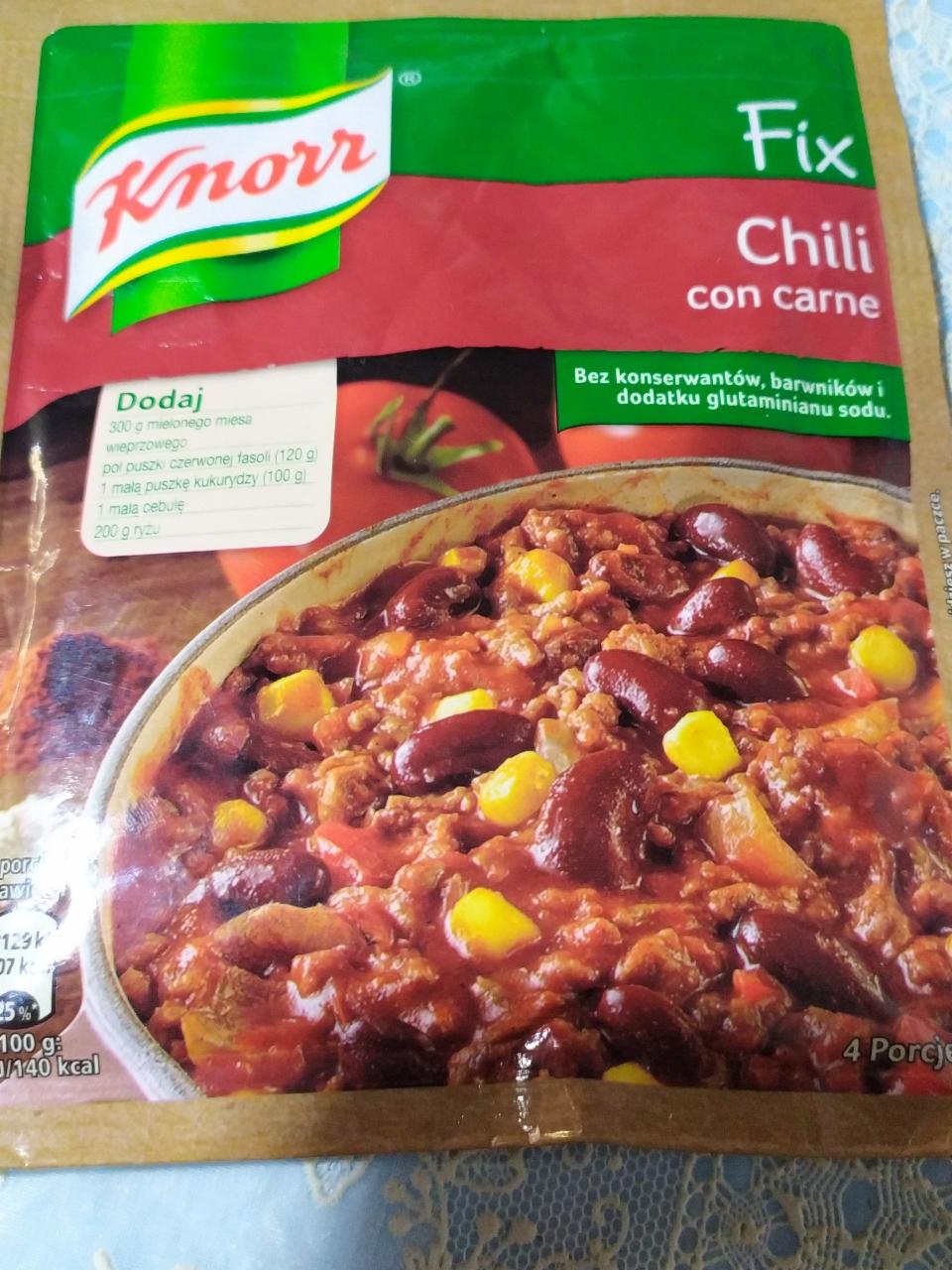 Fotografie - Knorr Chili con carne Fix