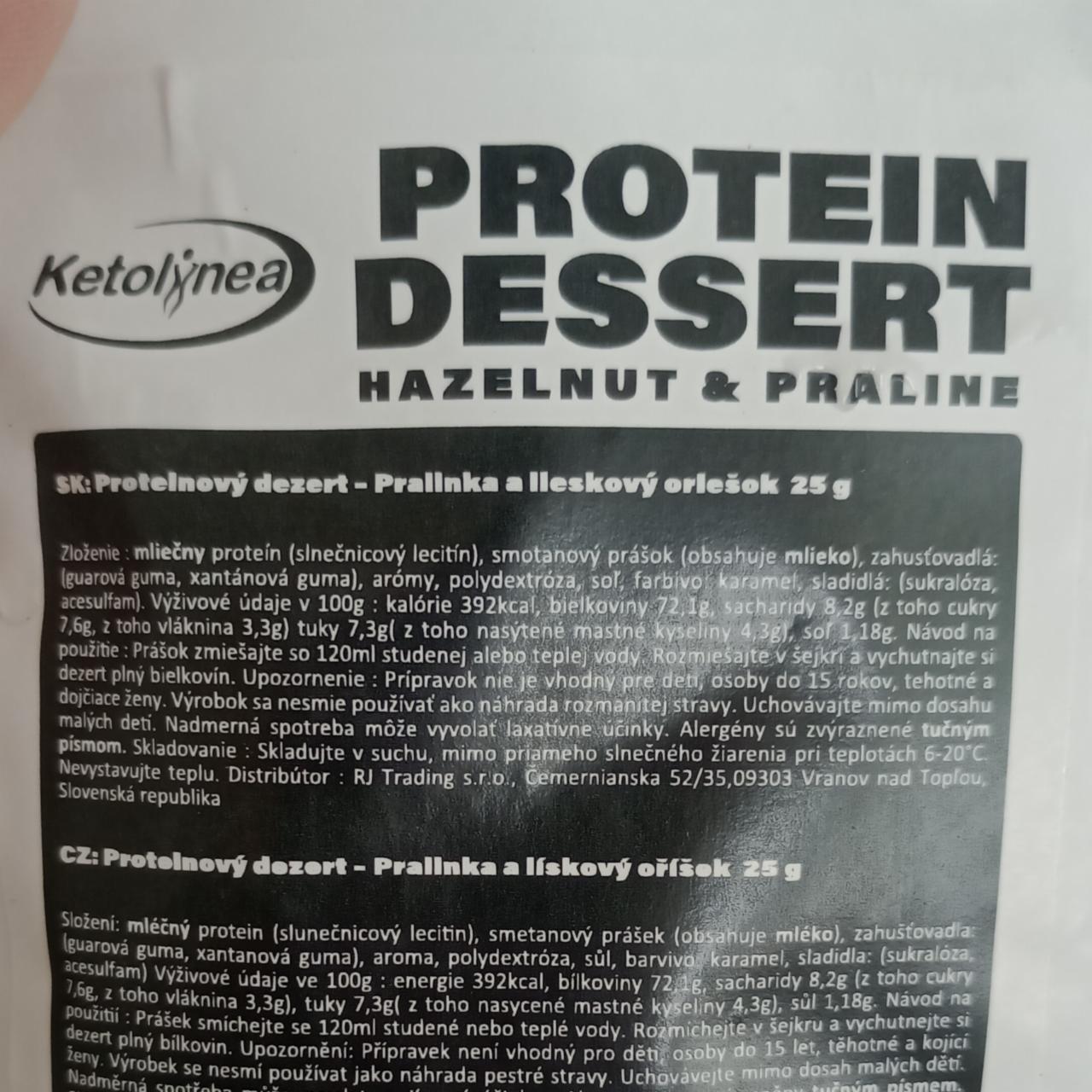 Fotografie - Ketolinea PROTEIN DESSERT HAZELNUT PRALINE ketolinea