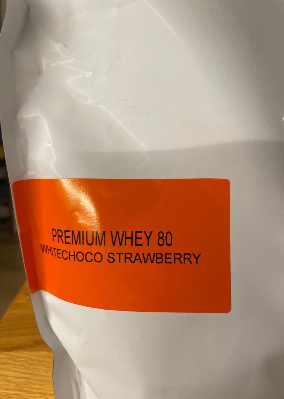 Fotografie - Premium Whey 80 Whitechoco Strawbery Still Mass