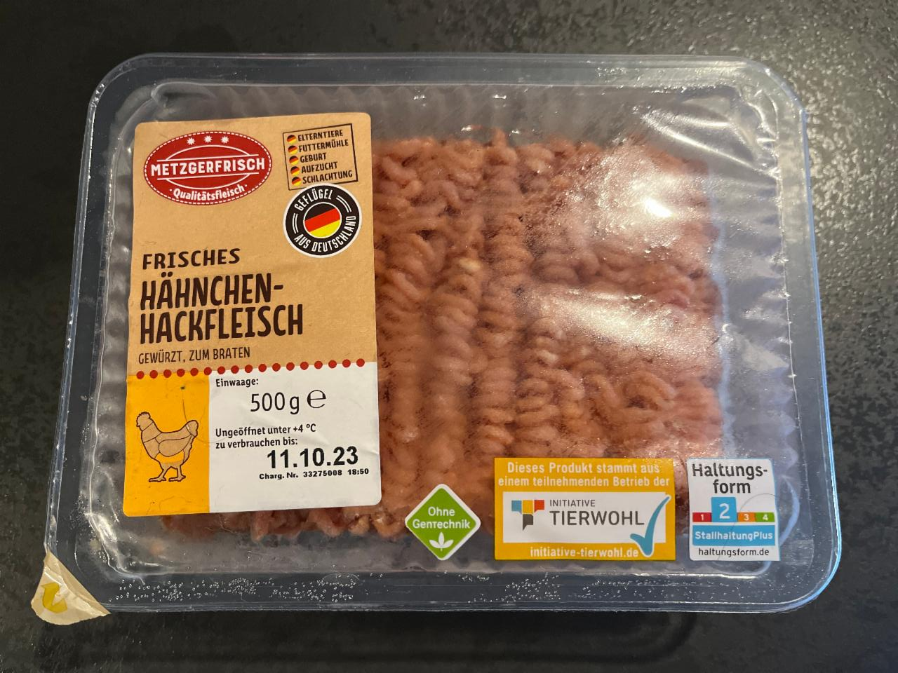 nutričné a kalórie, - Hähnchen-hackfleisch kJ Metzgerfrisch Frisches hodnoty