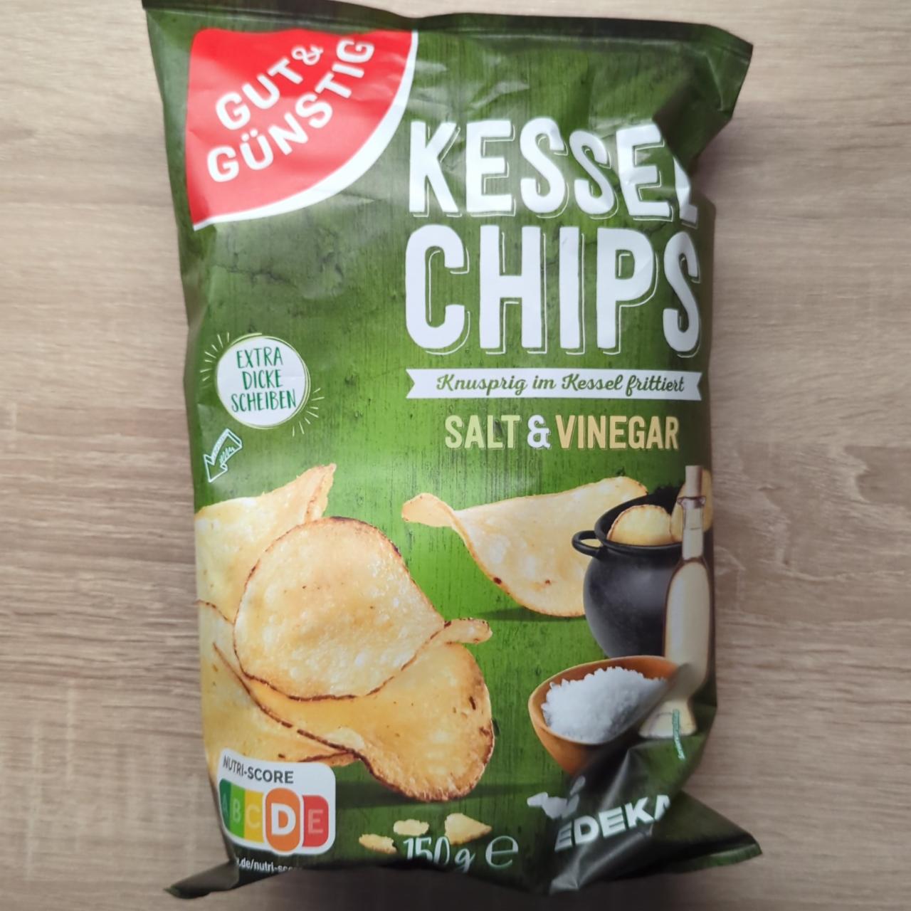 Fotografie - Kessel Chips Salt & Vinegar Gut&Günstig