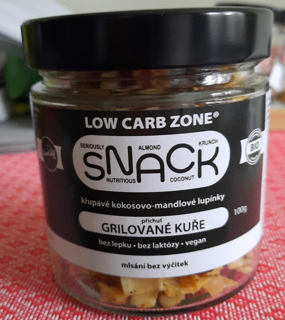 Fotografie - Snack křupavé kokosovo-mandlové lupínky grilované kuře Low Carb Zone