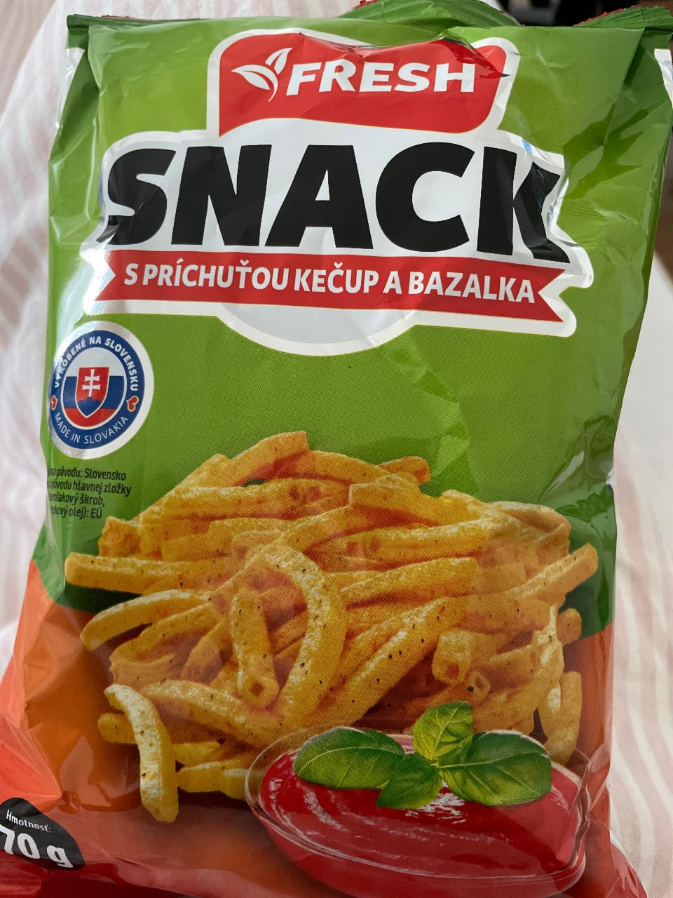 Fotografie - Snack zemiakovy kečup a bazalka Fresh