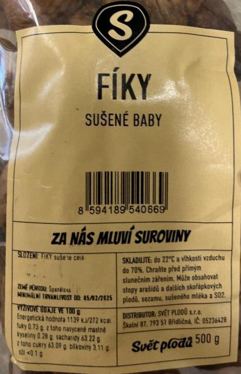 Fotografie - Fíky sušené baby Svět plodů