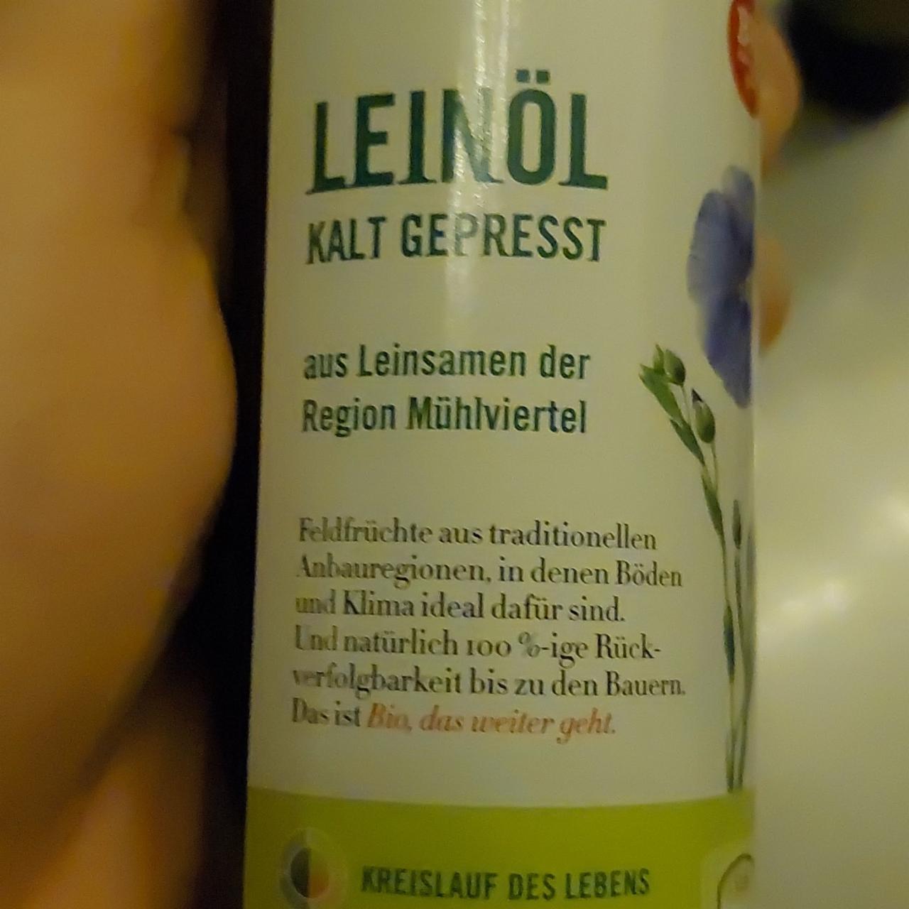 Fotografie - Leinöl kalt gepresst Hofer