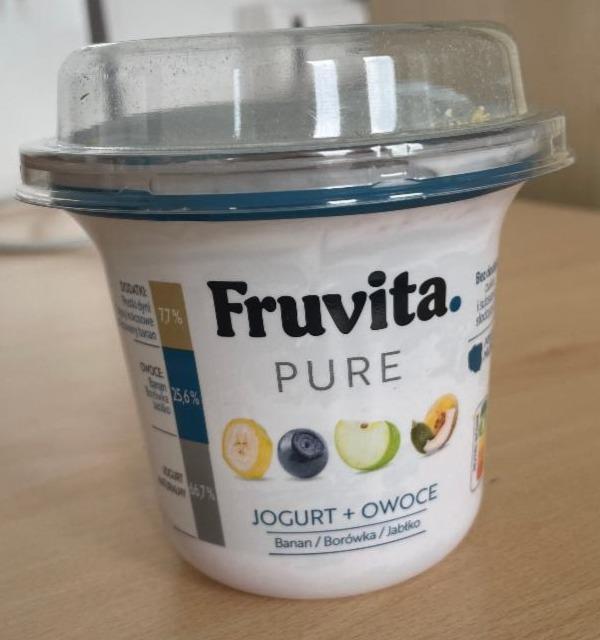 Fotografie - Pure Jogurt + Owoce banan borówka jabłko Fruvita