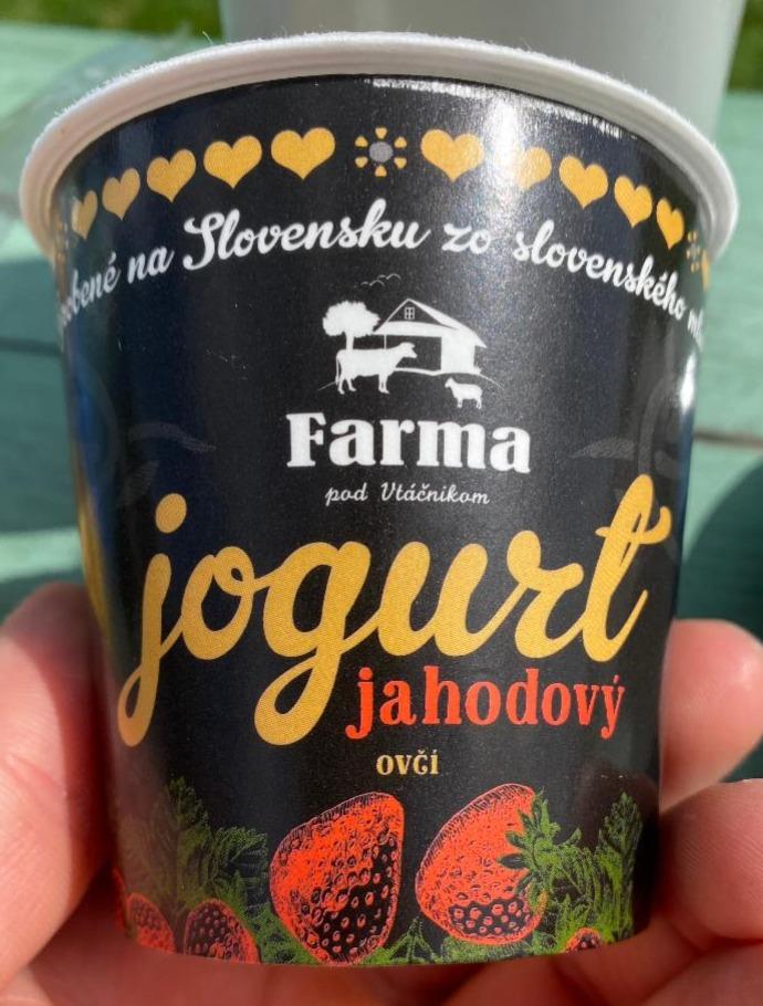 Fotografie - Jogurt jahodový ovčí Farma pod Vtáčnikom
