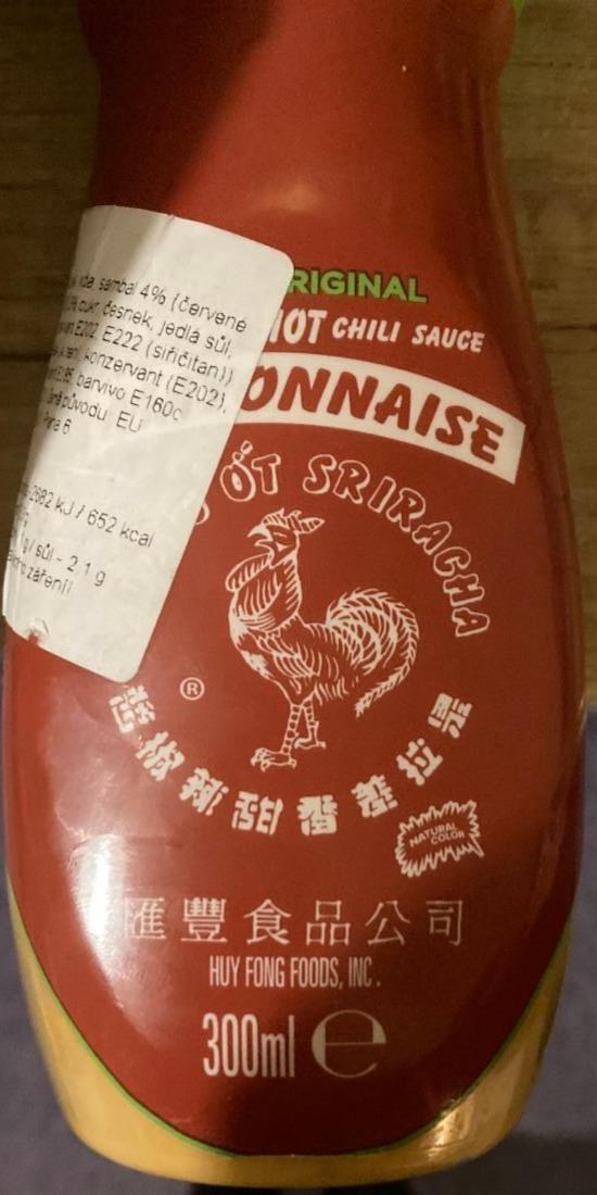 Fotografie - The Original Sriracha Hot Chilli Sauce Mayonnaise Huy Fong