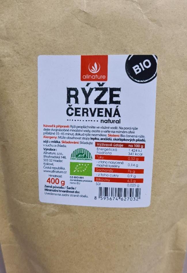 Fotografie - rýže červená BIO natural Alnature