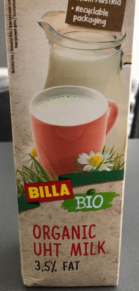 Fotografie - Organic UHT Milk 3,5% Billa Bio