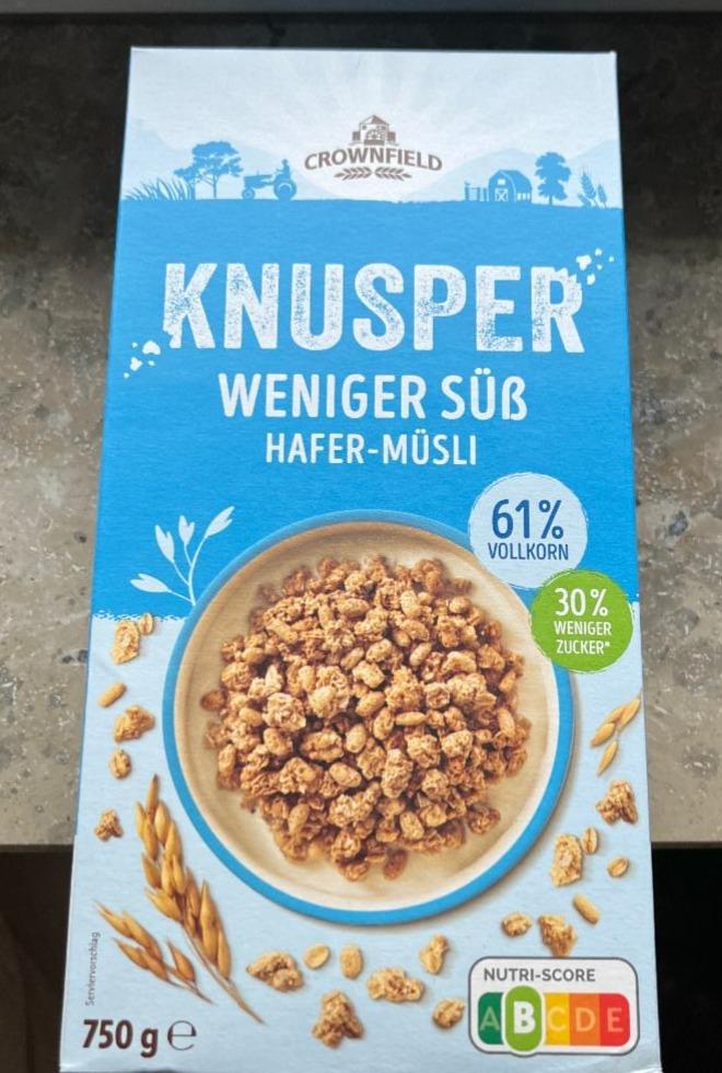 Fotografie - Knusper Weniger Süß Hafer-Müsli Crownfield