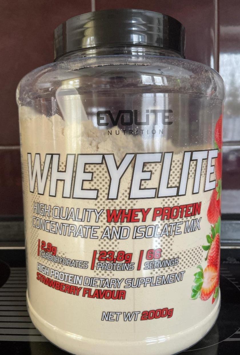 Fotografie - Wheyelite Strawberry flavour Evolite Nutrition