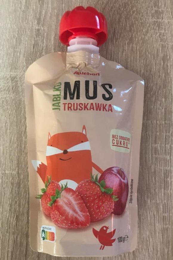 Fotografie - Mus jablko truskawka Auchan