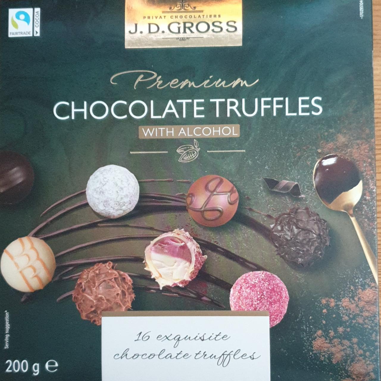 Fotografie - Premium Chocolate Truffles with Alcohol J. D. Gross