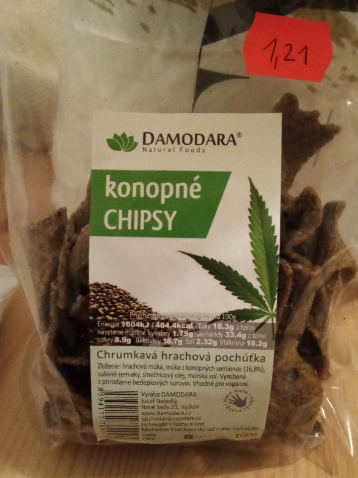 Fotografie - Konopné chipsy Damodara 