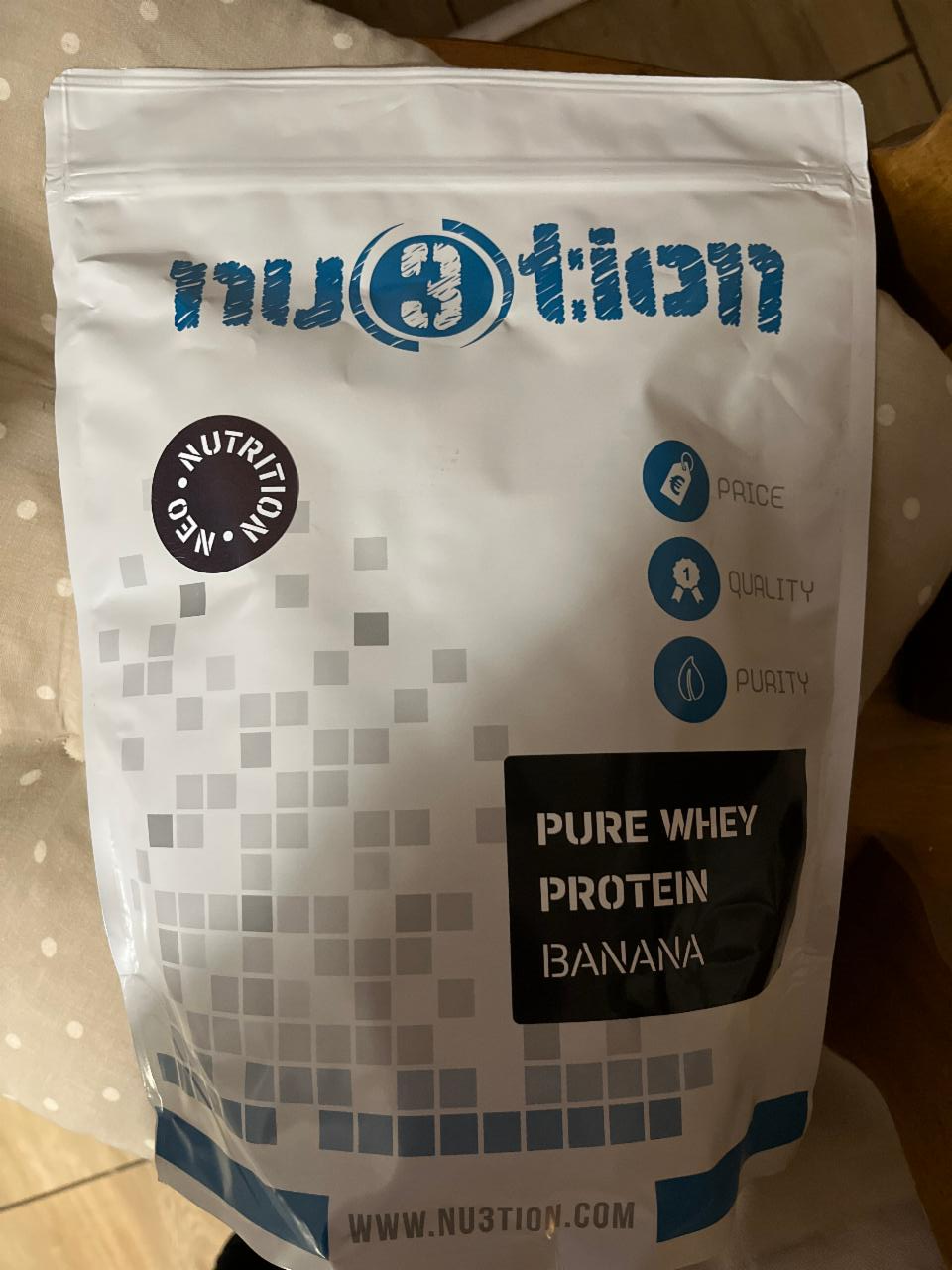 Fotografie - Pure whey protein banana Nu3tion