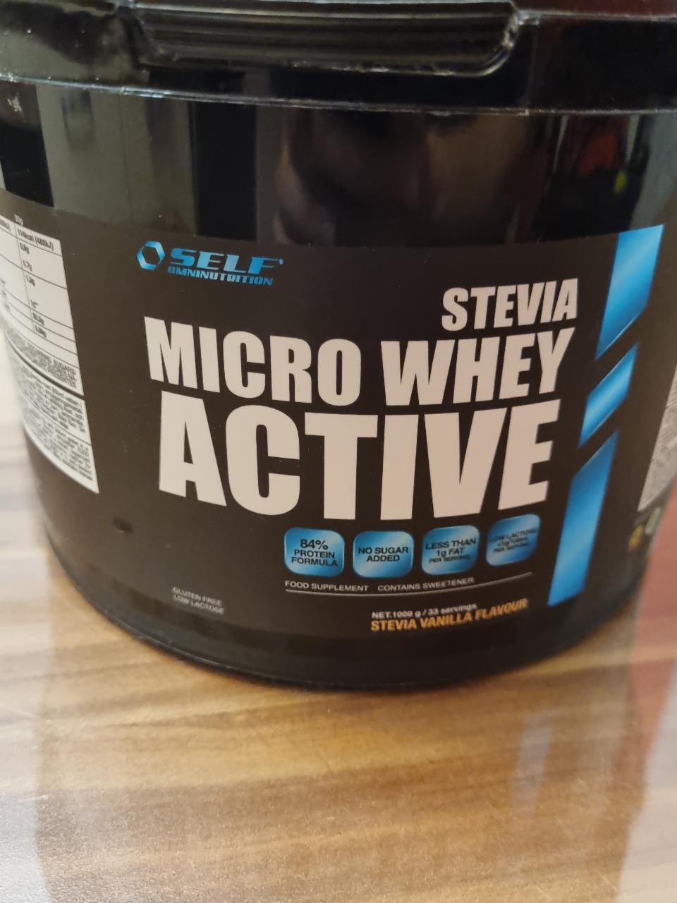 Fotografie - Stevia Micro Whey Active Vanilla