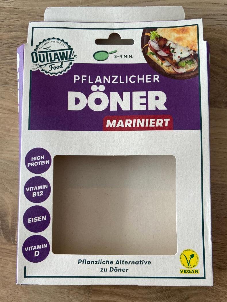 Fotografie - Pflanzlicher Döner mariniert Outlawz food