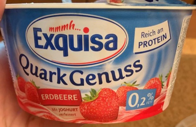 Fotografie - Quark Genuss Erdbeere