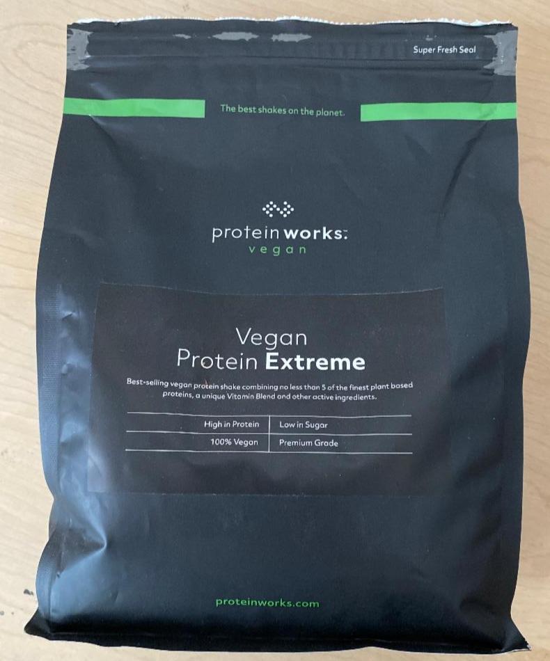 Fotografie - Vegan Protein Extreme Chocolate silk Protein Works vegan