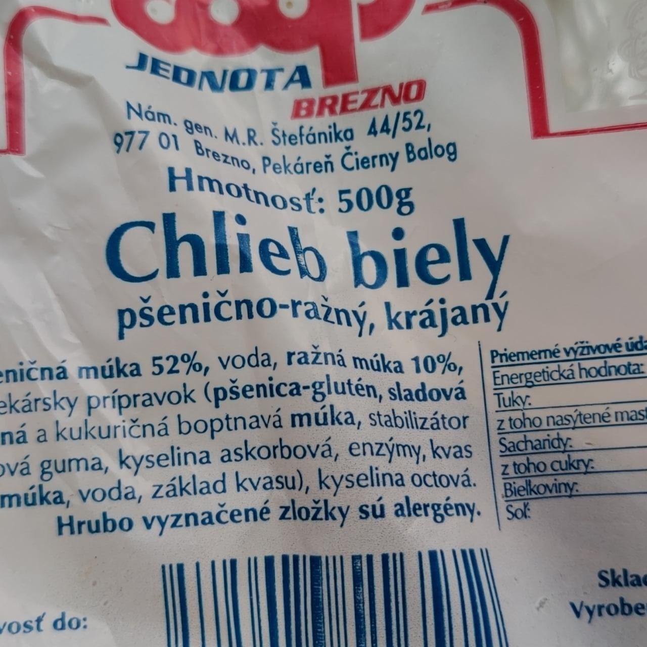 Fotografie - Chlieb biely pšenično-ražný, krájaný Coop Jednota Brezno