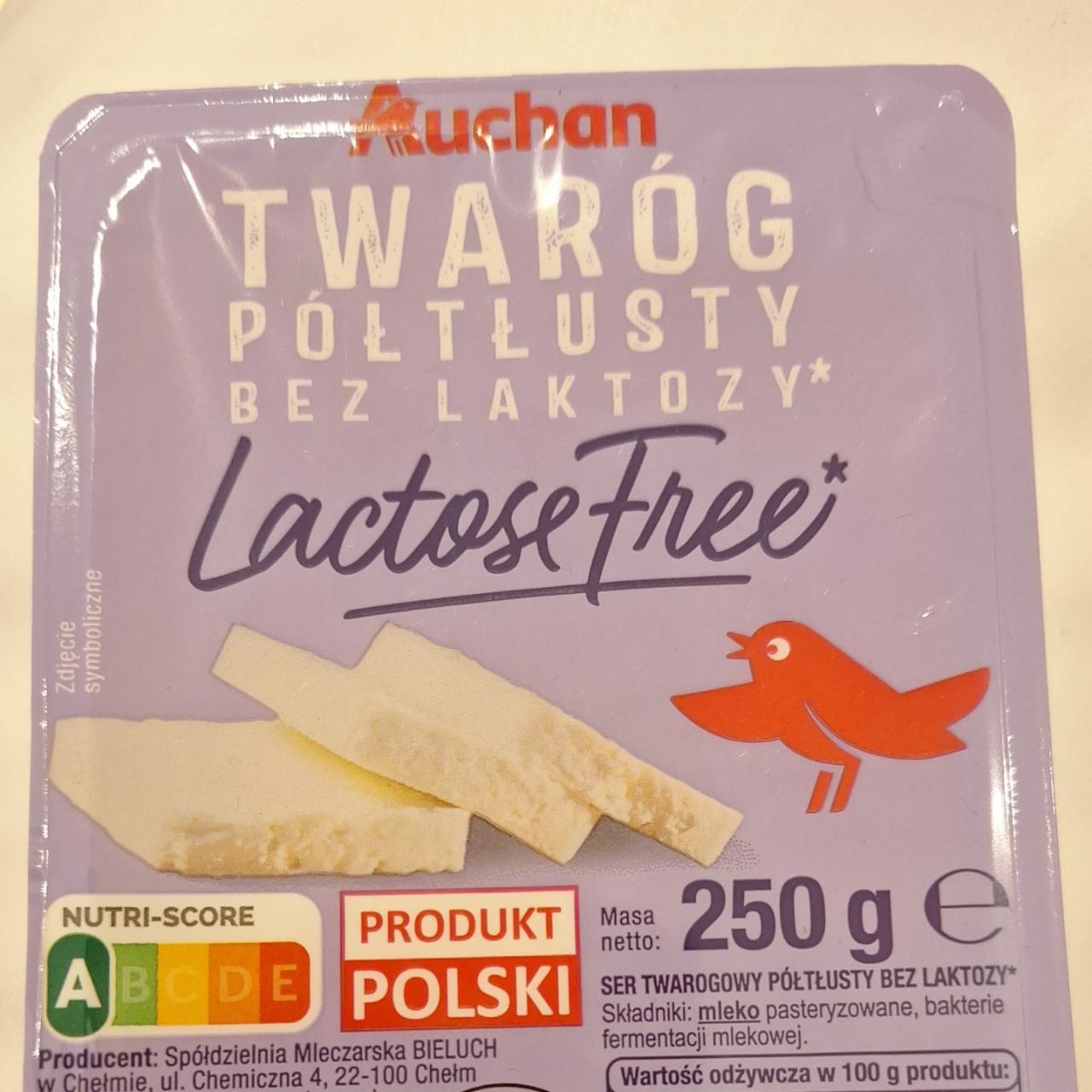 Fotografie - Twarog poltlusty bez laktozy Auchan