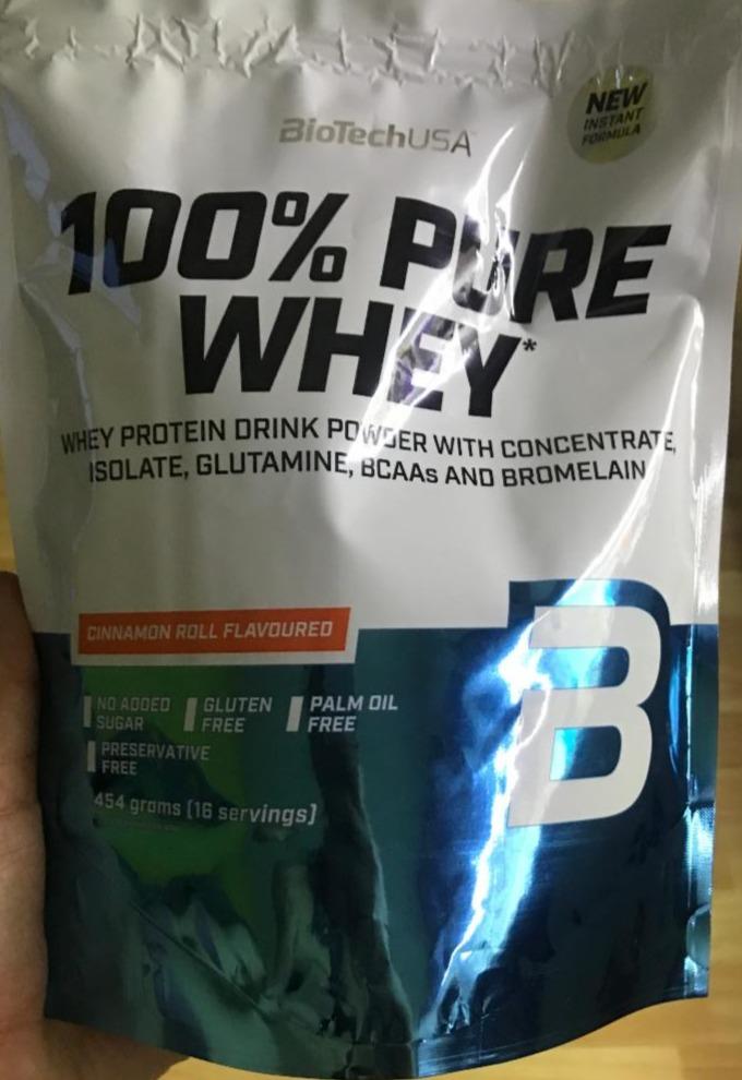 Fotografie - 100% Pure Whey Cinnamon Roll flavoured BioTechUSA