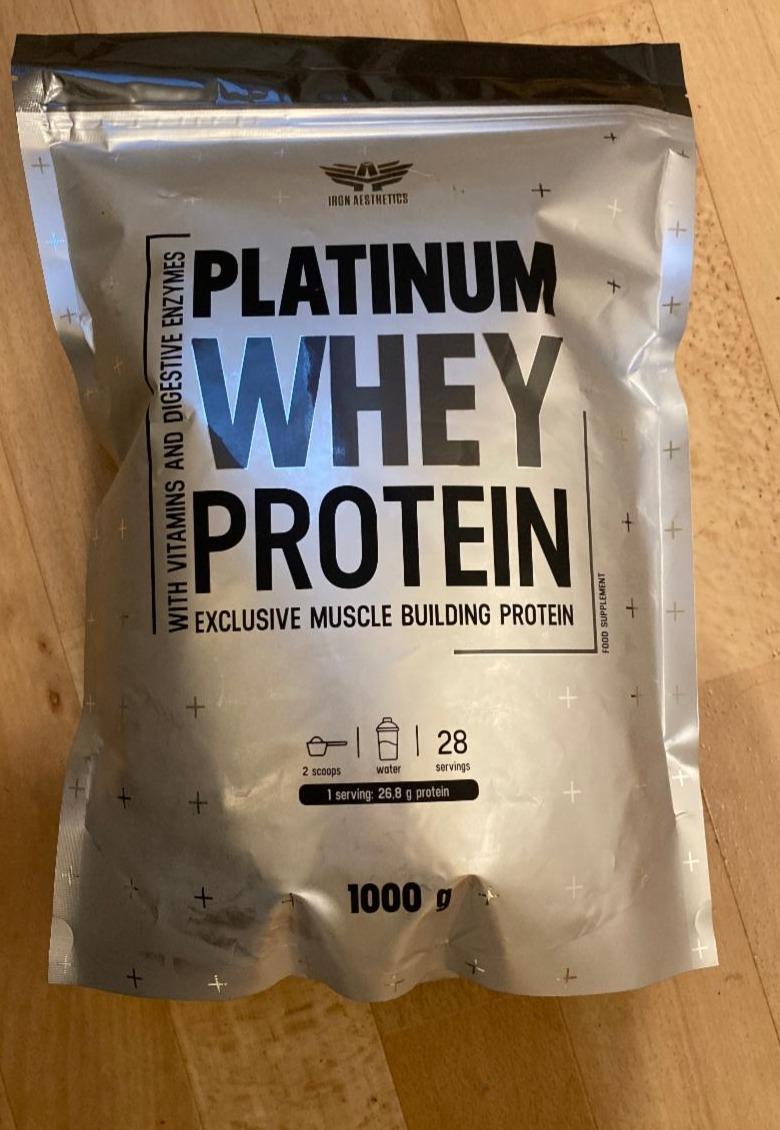 Fotografie - platinum whey protein iron aestetics - caramel