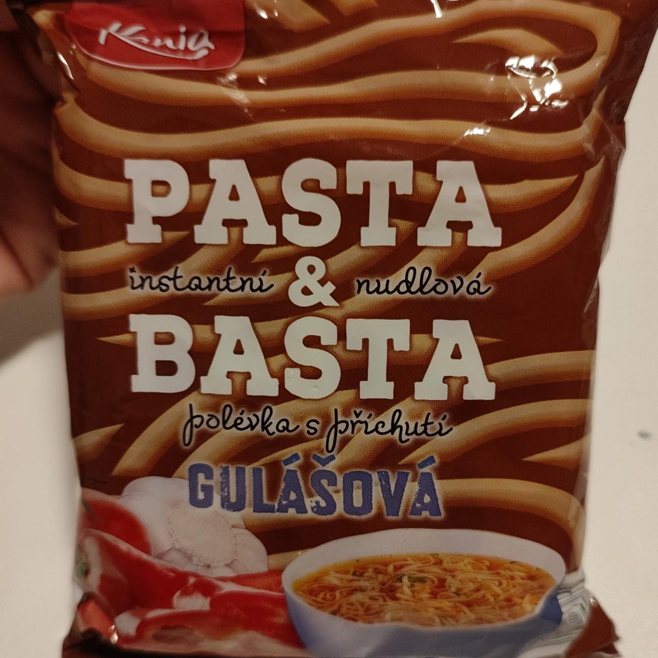 Fotografie - Pasta & Basta Instantní nudlová polévka s příchutí gulášová Kania