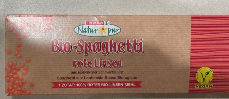 Fotografie - Bio-Spaghetti Rote Linsen Spar Natur pur
