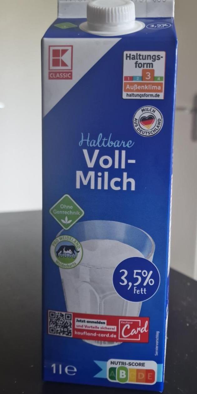 Fotografie - Haltbare Vollmilch 3,5% Fett K-Classic