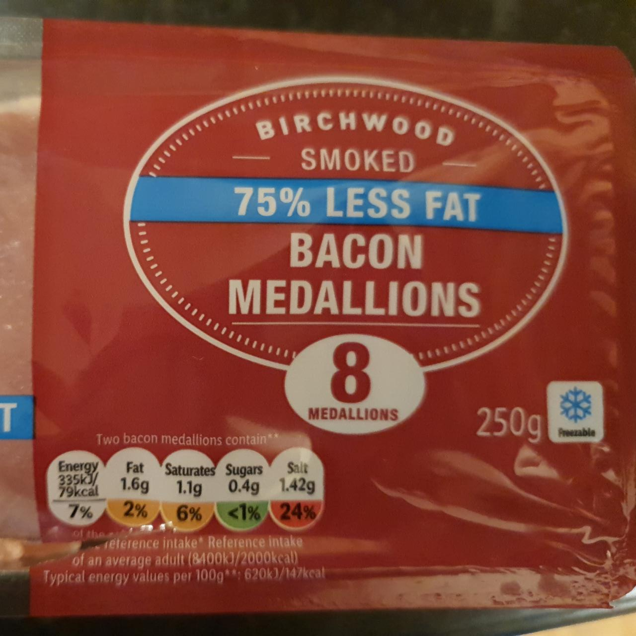 Fotografie - Bacon Medallions 75% less fat Smoked Birchwood