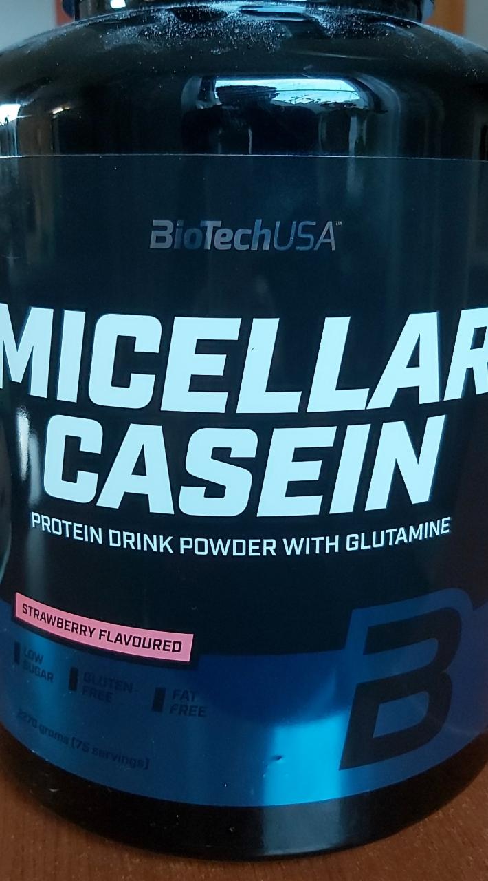 Fotografie - Micellar Casein Strawberry BioTechUSA