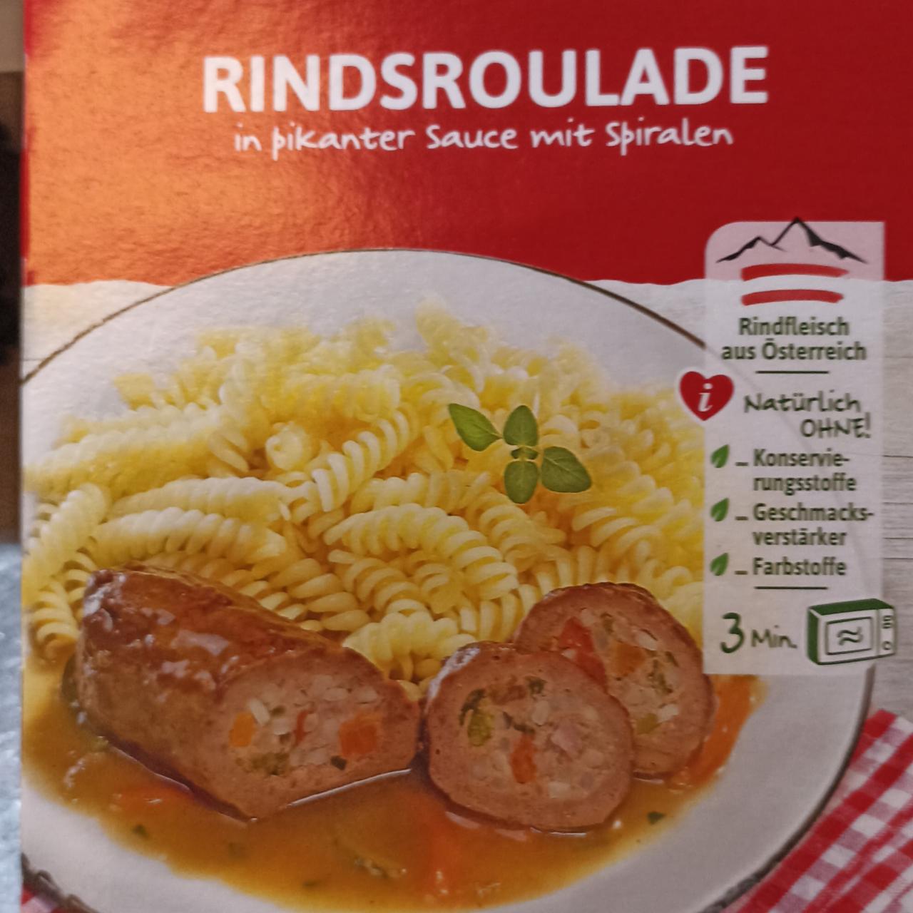Fotografie - Rindsroulade in pikanter Sauce mit Spiralen Inzersdorfer