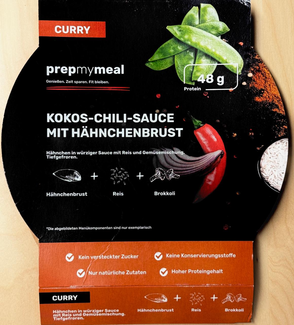 Fotografie - Kokos-Chili-Sauce mit Hänchenbrust prepMyMeal