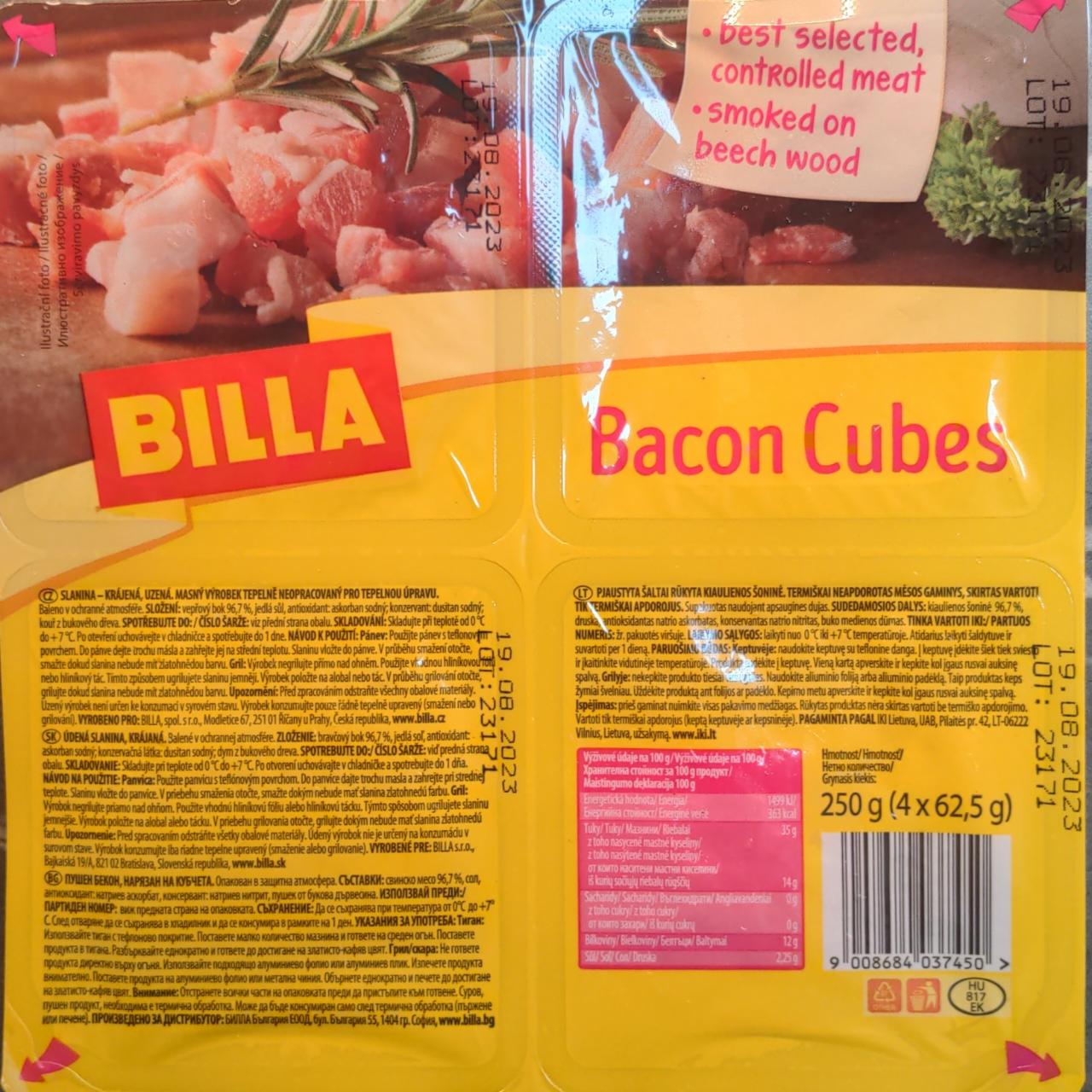 Fotografie - Slanina Bacon Cubes Billa