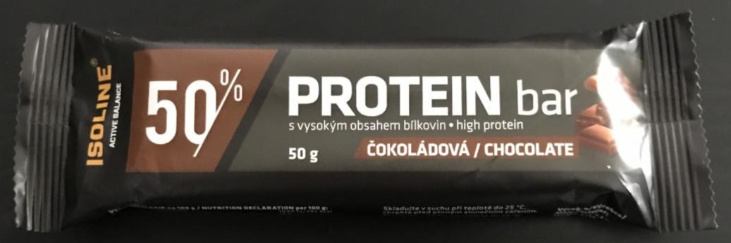 Fotografie - Protein bar čokoládová 50% ISOline