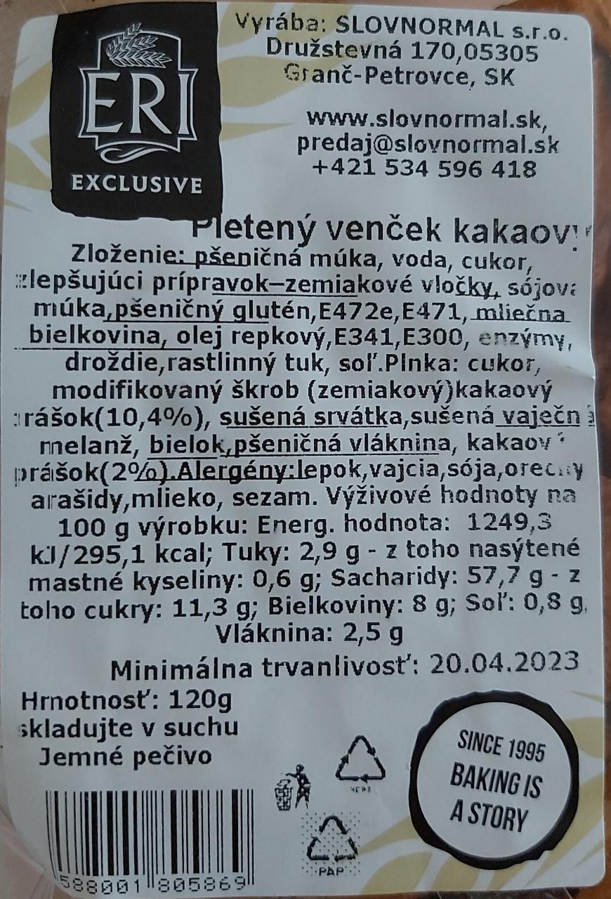 Fotografie - Pletený venček kakaový ERI Exclusive