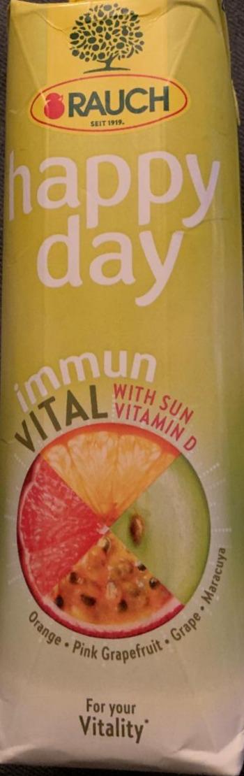 Fotografie - Happy day Immun Vital Orange Pink grapefruit Grape Maracuja Rauch