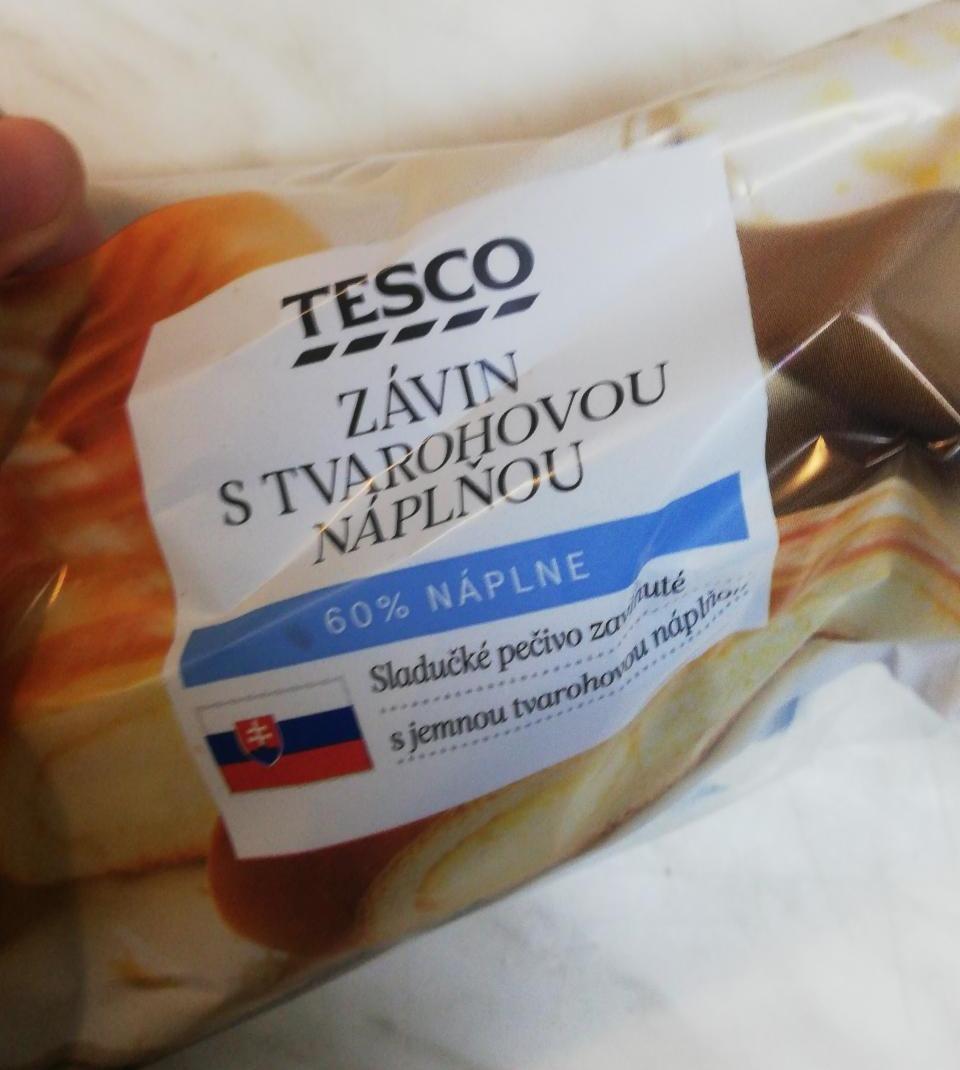 Fotografie - Závin s tvarohovou náplňou 60% náplne Tesco