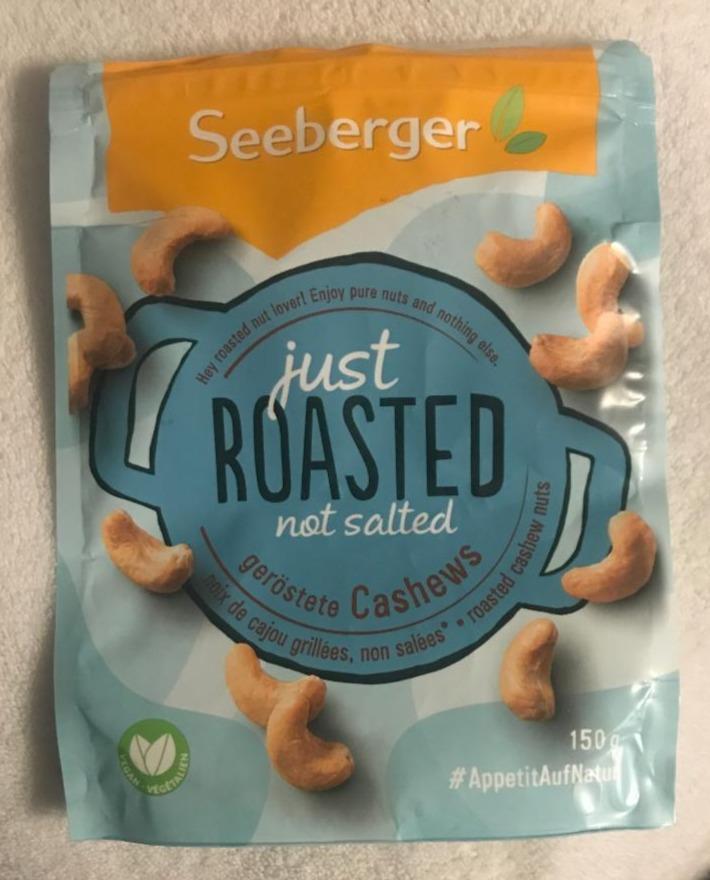 Fotografie - just Roasted not salted geröstete Cashews Seeberger