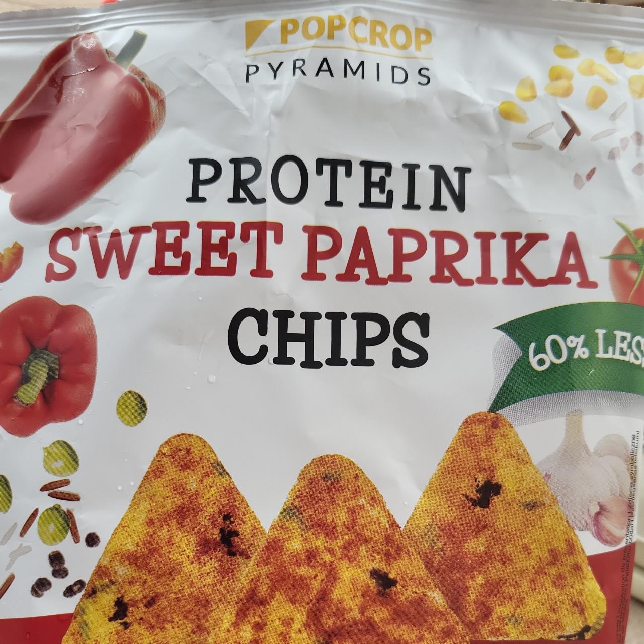 Fotografie - Protein sweet paprika chips Popcrop pyramids