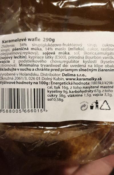 Fotografie - karamelové wafle 290g