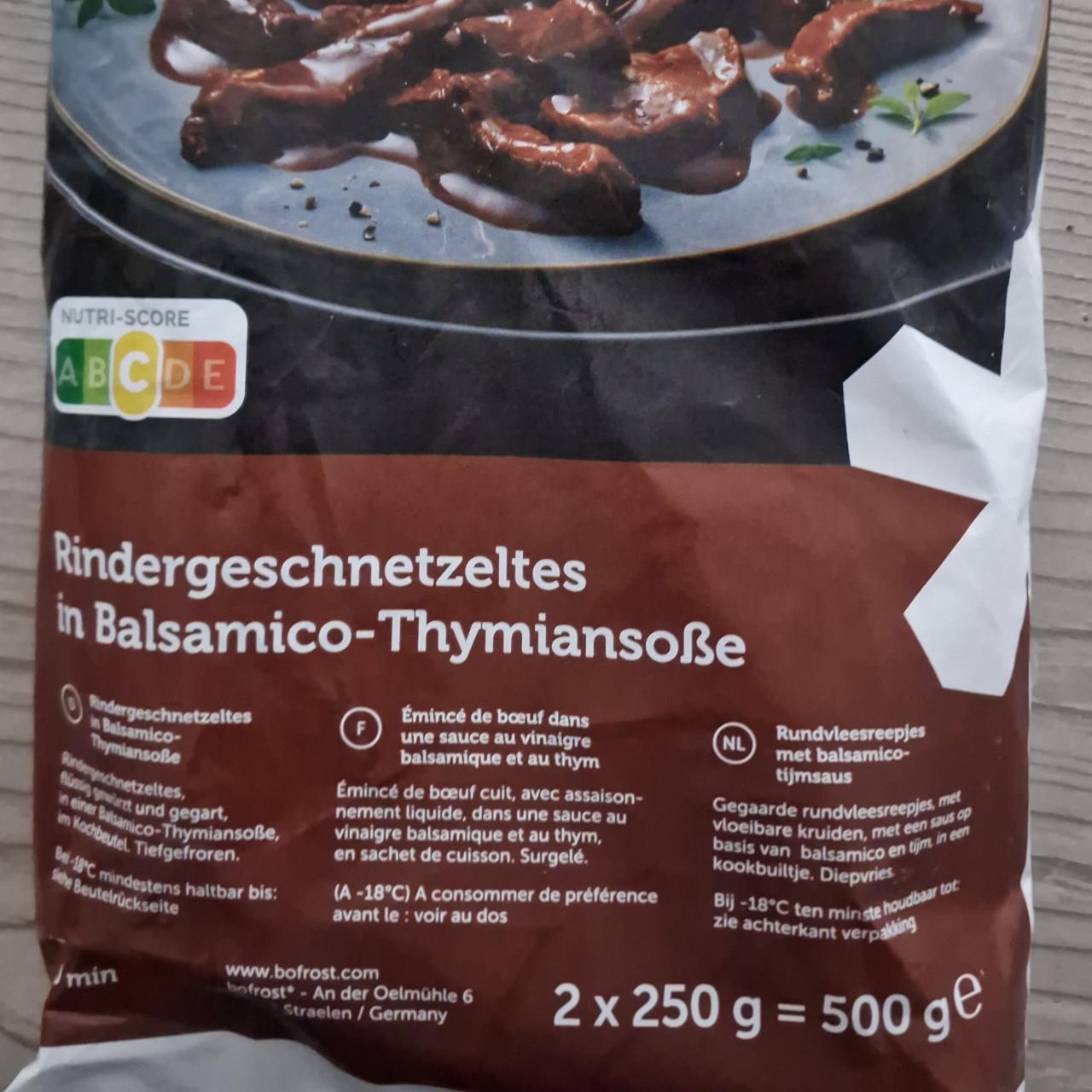 Fotografie - Rindergeschnetzeltes in Balsamico-Thymiansoße Bofrost